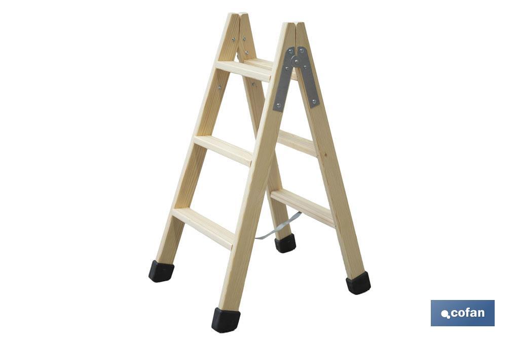 Imagen Adicional de Escaleras de Madera Dobles de Alta Resistencia