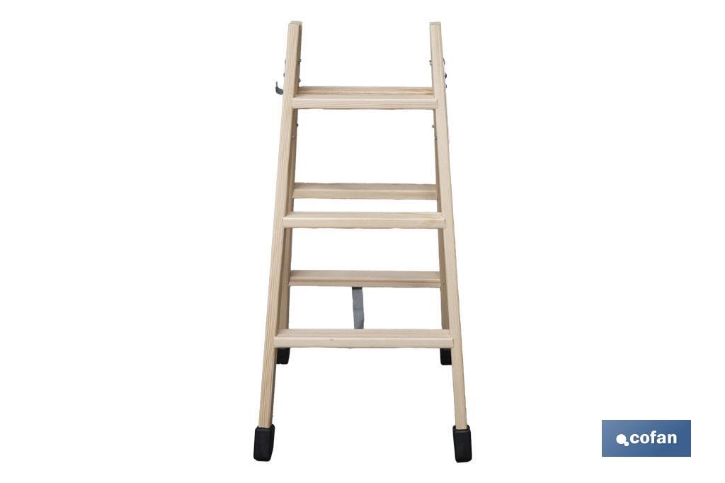 Imagen Adicional de Escaleras de Madera Dobles de Alta Resistencia