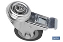 Imagen Adicional de Rueda de goma gris para tornillo pasante y con freno