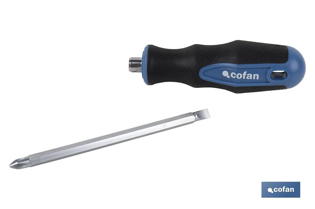 Imagen Adicional de Destornillador corto reversible Phillips PH-2 y Plano