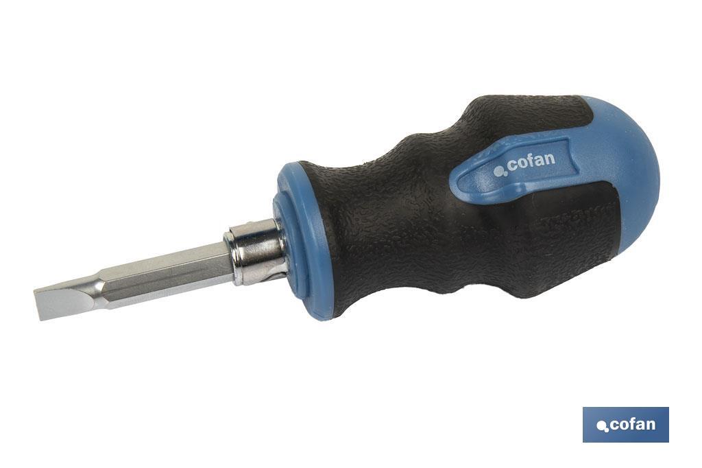 Imagen Adicional de Destornillador corto reversible Phillips PH-2 y Plano