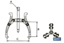 Imagen Adicional de Extractor de 3 garras articuladas reversibles