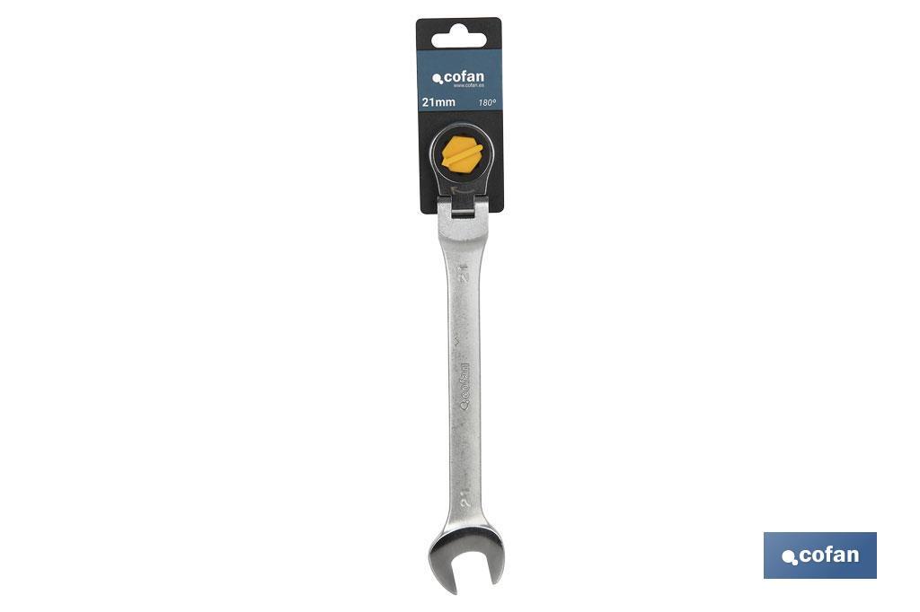 Imagen Adicional de Llave combinada articulada en 180° de carraca
