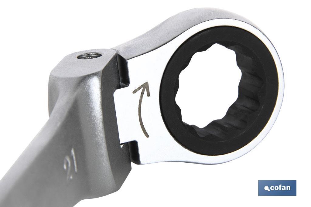 Imagen Adicional de Llave combinada articulada en 180° de carraca
