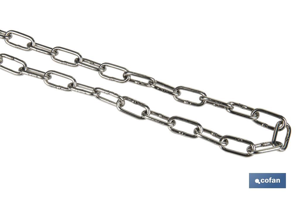 Imagen Adicional de Cadena calibrada de acero inoxidable A4 para Anclas y Boyas