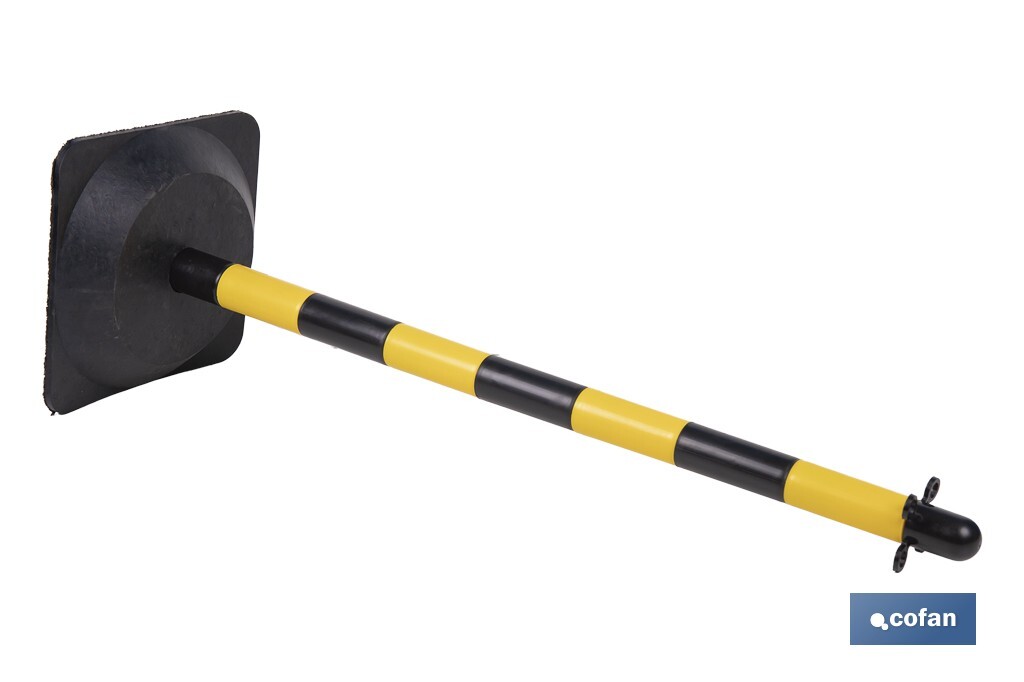 Imagen Adicional de Poste con Base Amarillo/Negro
