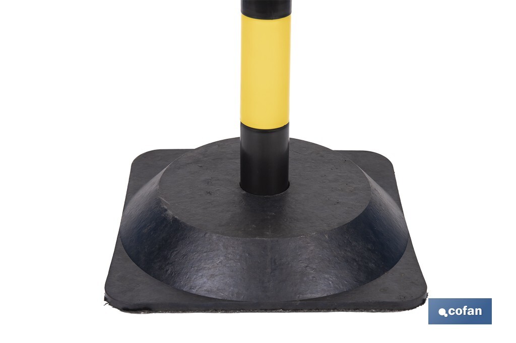 Imagen Adicional de Poste con Base Amarillo/Negro