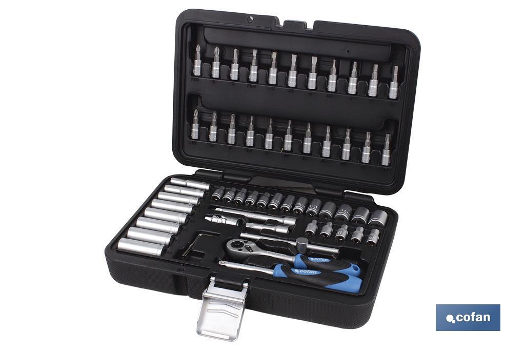 Imagen Adicional de Maletín 57 pcs Profesional vasos y puntas 1/4.