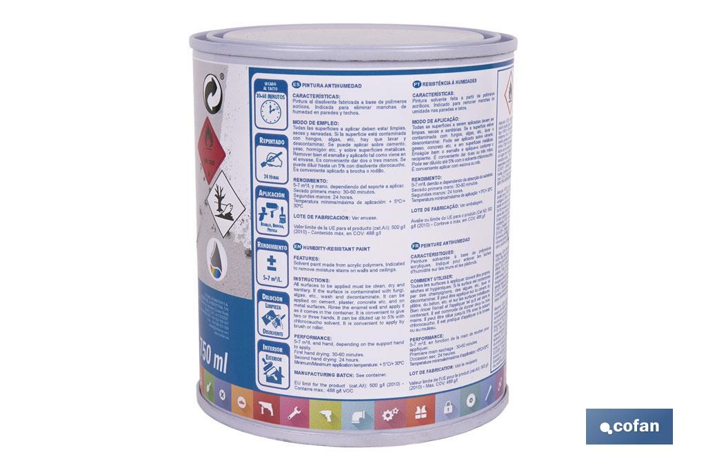 Imagen Adicional de Pintura antihumedad sintética blanca satinada