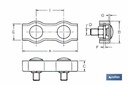Imagen Adicional de Sujetacables Planos Dobles