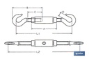Imagen Adicional de Tensor Gancho - Gancho Zincado DIN-1480