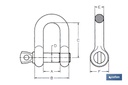 Imagen Adicional de Grillete Recto Galvanizado