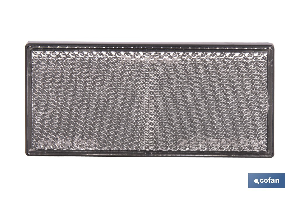 Imagen Adicional de Catadióptrico rectangular con adhesivo para poner en vehículos
