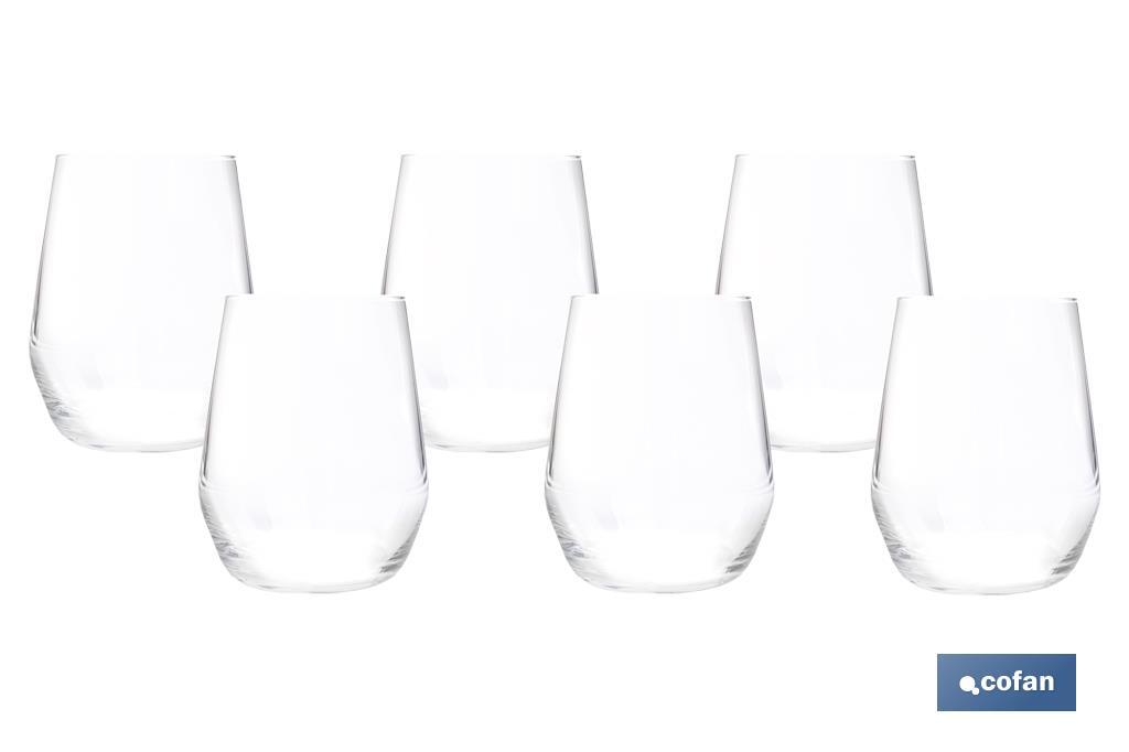 Imagen Adicional de Pack de 6 vasos de agua con capacidad de 38 cl