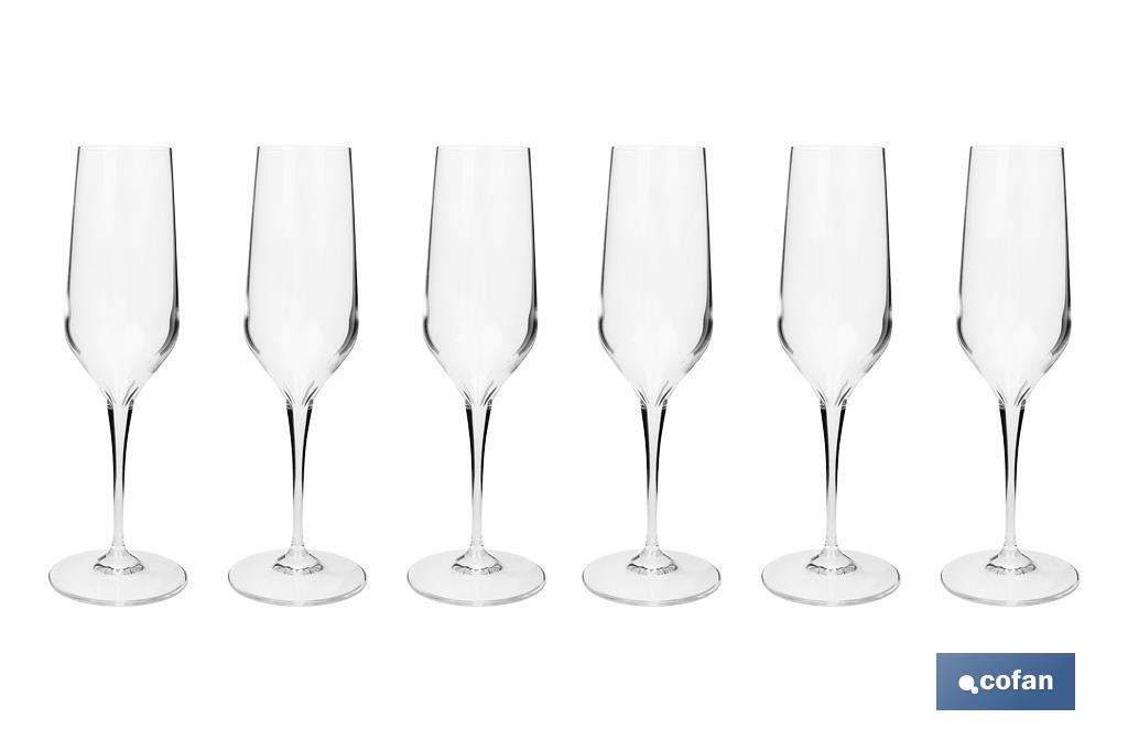 Imagen Adicional de Pack de 6 copas de champagne Modelo Ágata