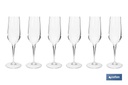 Imagen Adicional de Pack de 6 copas de champagne Modelo Ágata