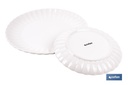 Imagen Adicional de Vajilla de porcelana esmaltada de color blanco con diseño en relieve