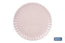 Imagen Adicional de Vajilla de porcelana esmaltada en color rosa nude con diseño en relieve
