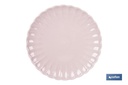 Imagen Adicional de Vajilla de porcelana esmaltada en color rosa nude con diseño en relieve