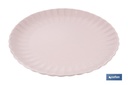 Imagen Adicional de Vajilla de porcelana esmaltada en color rosa nude con diseño en relieve