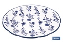 Imagen Adicional de Vajilla de porcelana con flores azules