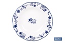 Imagen Adicional de Vajilla de porcelana con flores azules