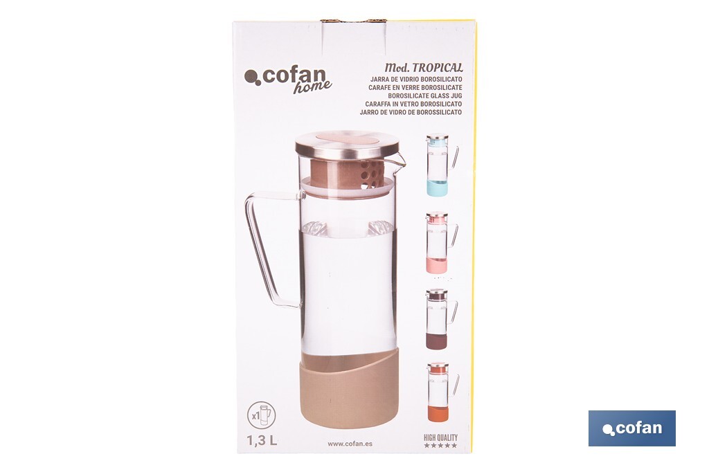 Imagen Adicional de Jarra de cristal borosilicato