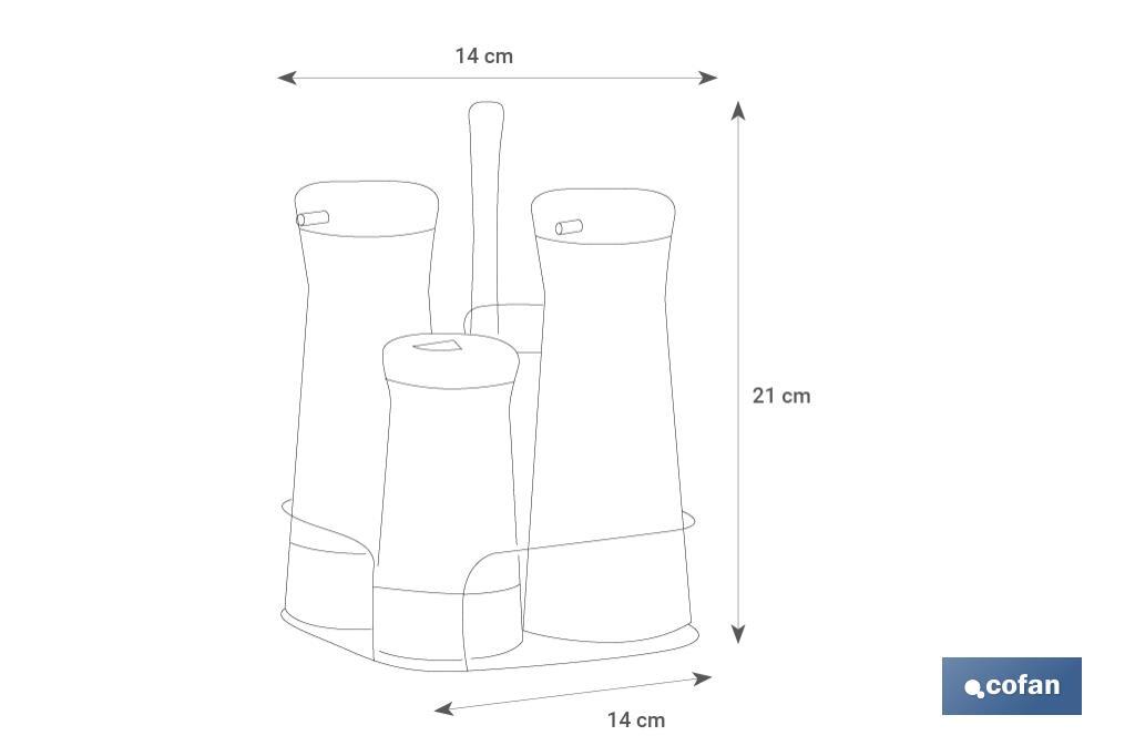 Imagen Adicional de Set de aceiteras de 4 piezas Moddelo Picual