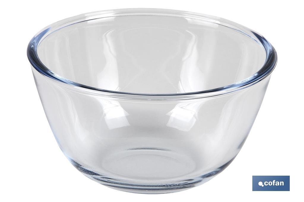 Imagen Adicional de Set de 2 Ensaladeras redondas de borosilicato Modelo Baritina I Capacidad: 800 ml - 2700 ml