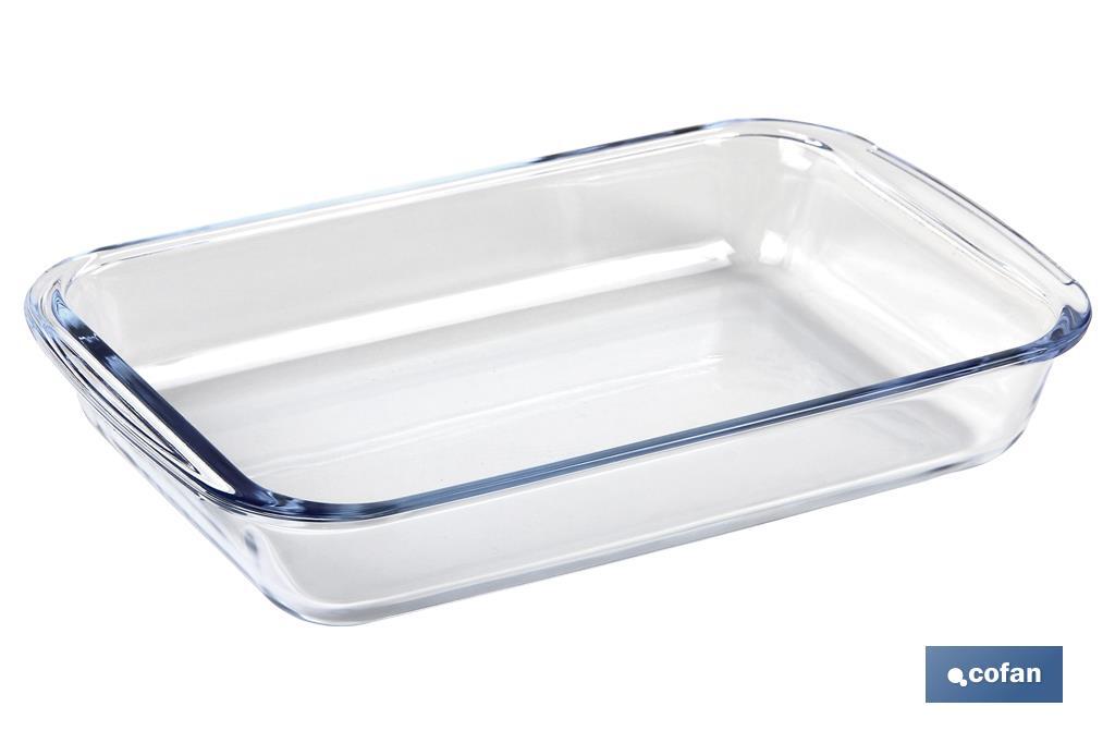 Imagen Adicional de Set de 3 fuentes rectangulares de borosilicato Modelo Baritina I Capacidad: 1600 ml - 2200 ml - 3000 ml