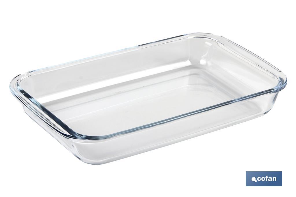 Imagen Adicional de Set de 3 fuentes rectangulares de borosilicato Modelo Baritina I Capacidad: 1600 ml - 2200 ml - 3000 ml