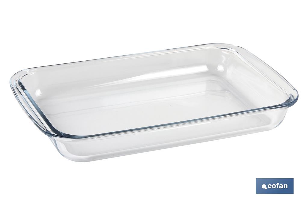 Imagen Adicional de Set de 3 fuentes rectangulares de borosilicato Modelo Baritina I Capacidad: 1600 ml - 2200 ml - 3000 ml