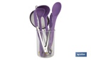 Imagen Adicional de Set de 6 utensilios morados para cocina de la gama Vergini