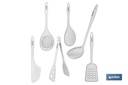 Imagen Adicional de Set de 7 utensilios blancos para cocina de la gama Bach