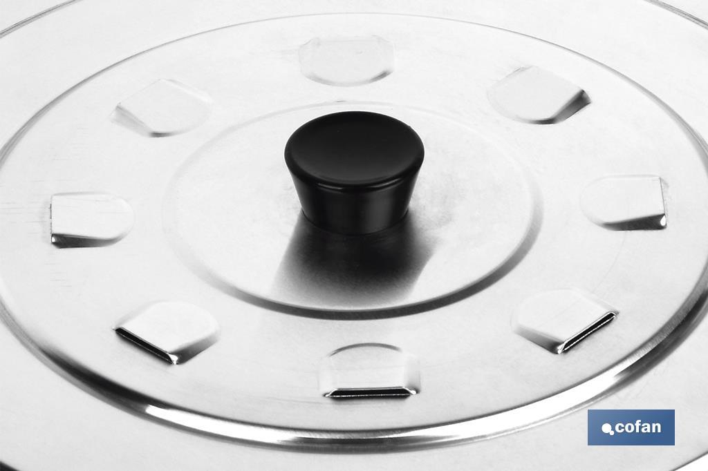 Imagen Adicional de Tapa con desvaporizador en aluminio y pomo en ABS