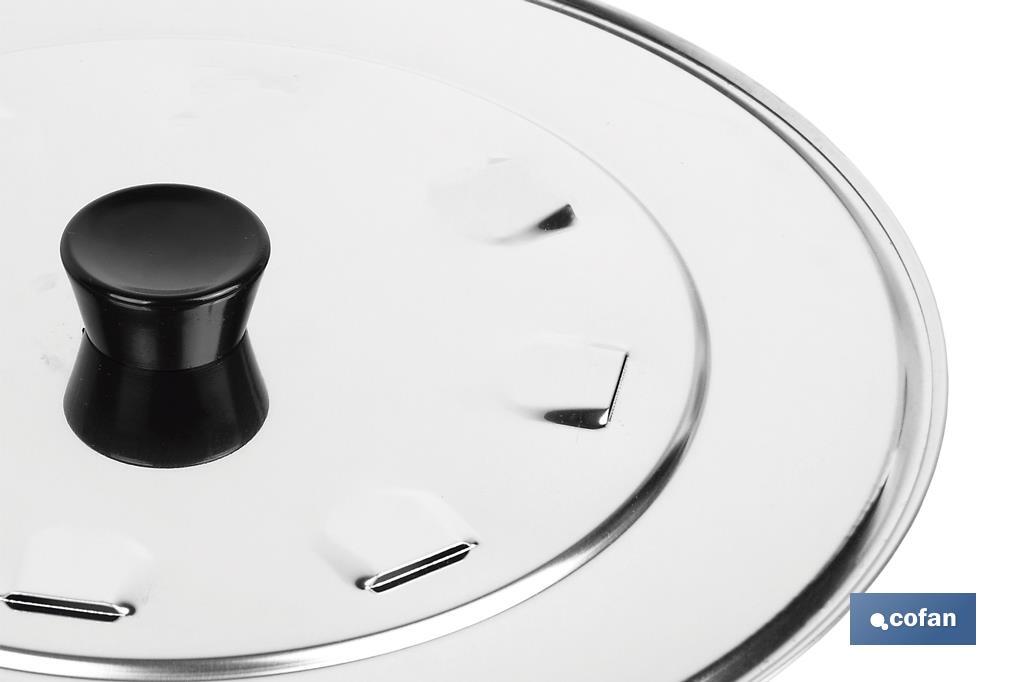 Imagen Adicional de Tapa con desvaporizador en Acero Inox. y Pomo en ABS