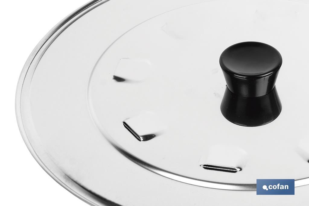Imagen Adicional de Tapa con desvaporizador en Acero Inox. y Pomo en ABS