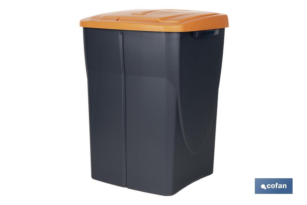 Imagen Adicional de Cubo de basura naranja para reciclar residuos orgánicos