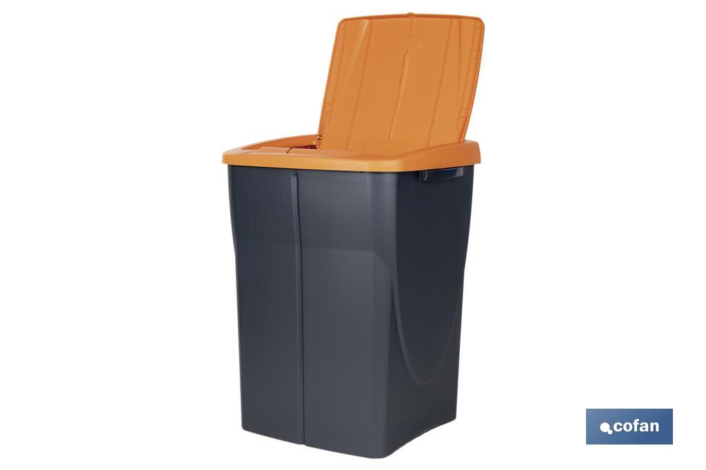 Imagen Adicional de Cubo de basura naranja para reciclar residuos orgánicos
