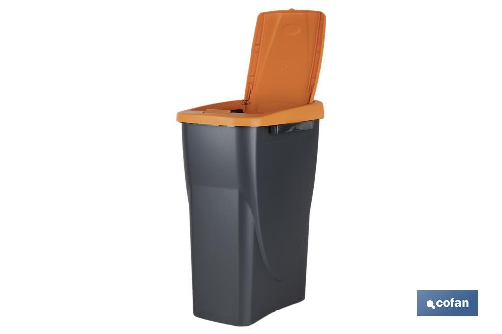 Imagen Adicional de Cubo de basura naranja para reciclar residuos orgánicos