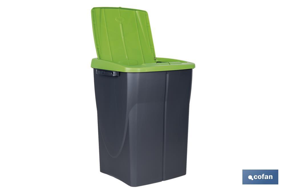 Imagen Adicional de Cubo de basura verde para reciclar materiales de vidrio