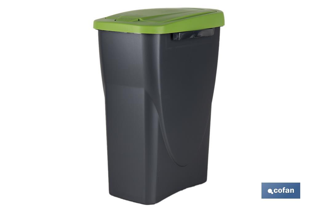 Imagen Adicional de Cubo de basura verde para reciclar materiales de vidrio