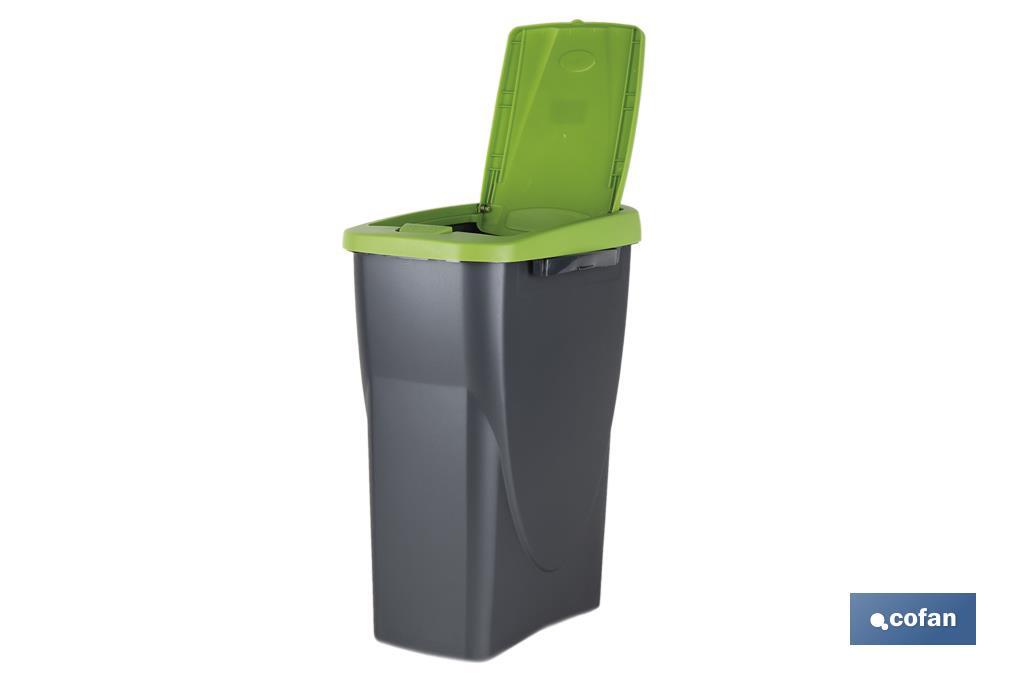 Imagen Adicional de Cubo de basura verde para reciclar materiales de vidrio