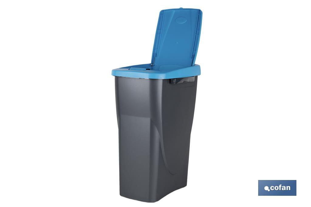 Imagen Adicional de Cubo de basura azul para reciclar materiales de papel y cartón
