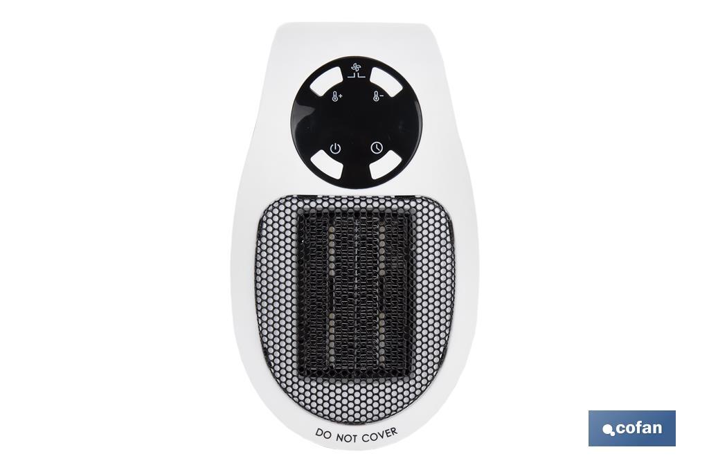 Imagen Adicional de Calefactor cerámico de enchufe con mando a distancia, termostato y pantalla digital