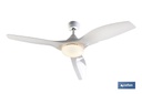Imagen Adicional de Ventilador de techo blanco con 3 aspas y luz led