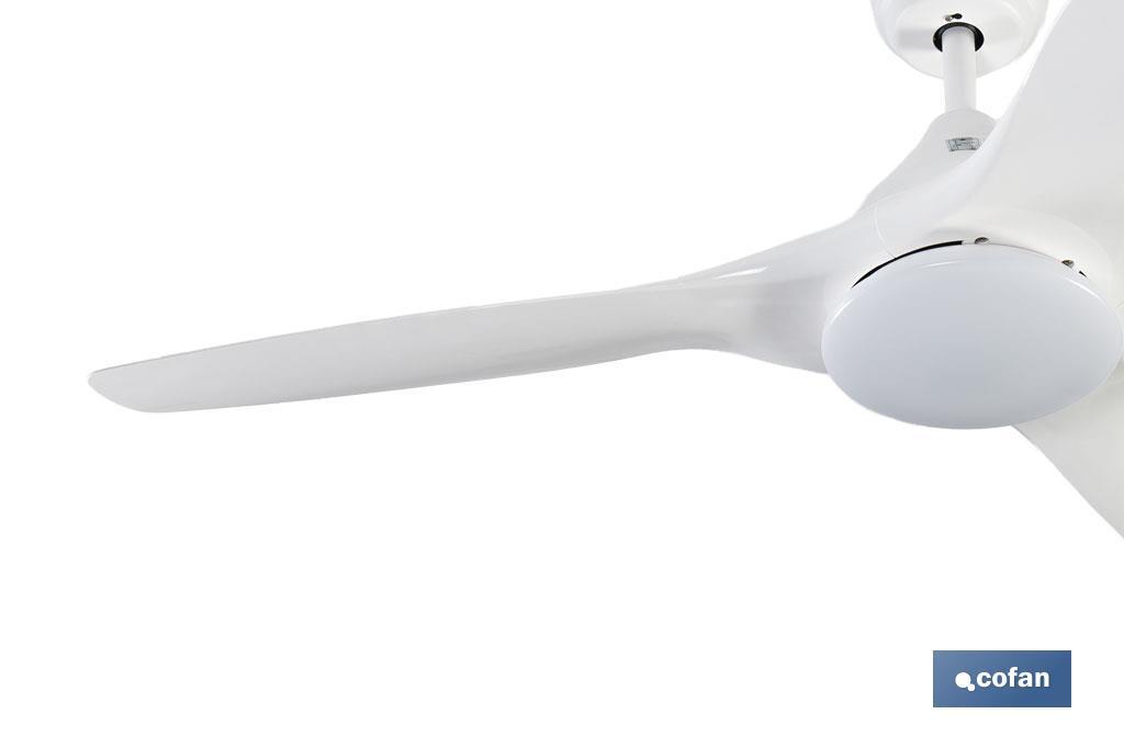 Imagen Adicional de Ventilador de techo blanco con 3 aspas y luz led