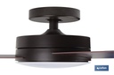 Imagen Adicional de Ventilador de techo en madera con 3 aspas y luz led