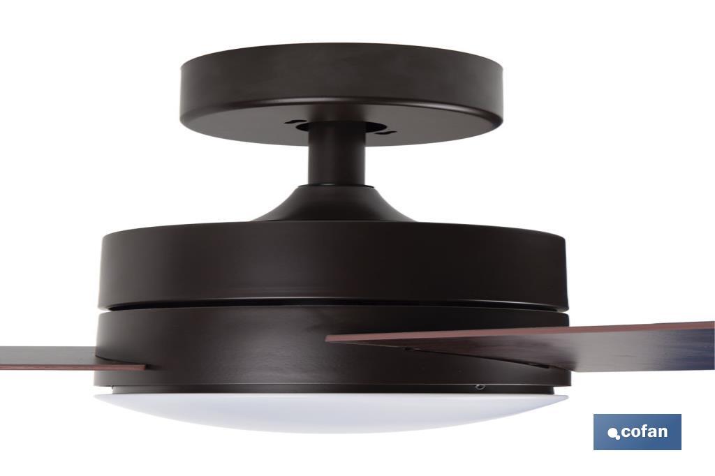 Imagen Adicional de Ventilador de techo en madera con 3 aspas y luz led