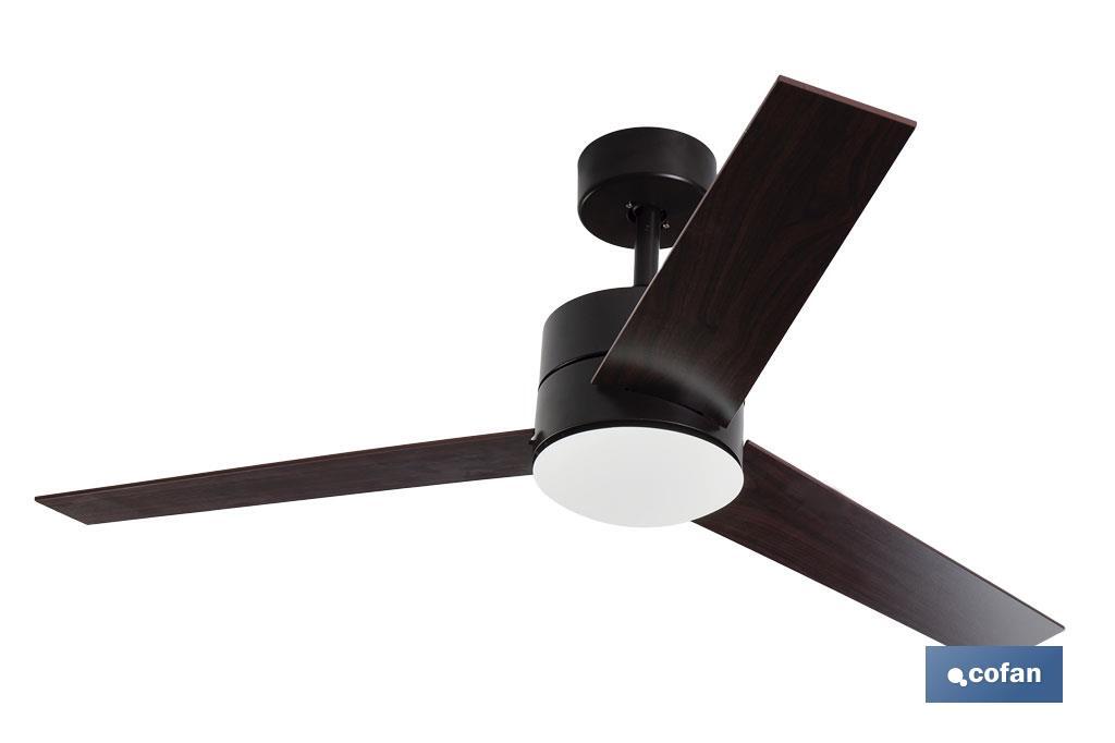 Imagen Adicional de Ventilador de techo en madera con 3 aspas y luz led
